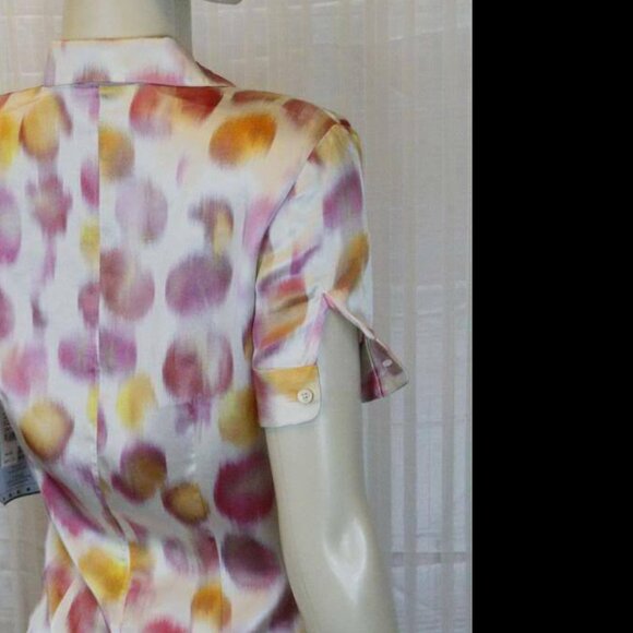 $1875 ROCHAS SET size 40 Italy 4 US 100% SILK  blouses pants women's - Picture 15 of 16